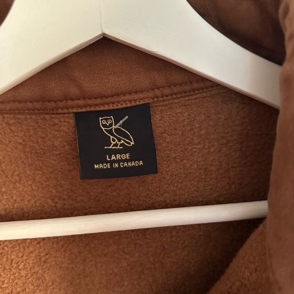 OVO Casual Tan Zip-Up Sweater Size Large‎ - Picture 3 of 5